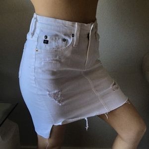 Ag denim white skirt